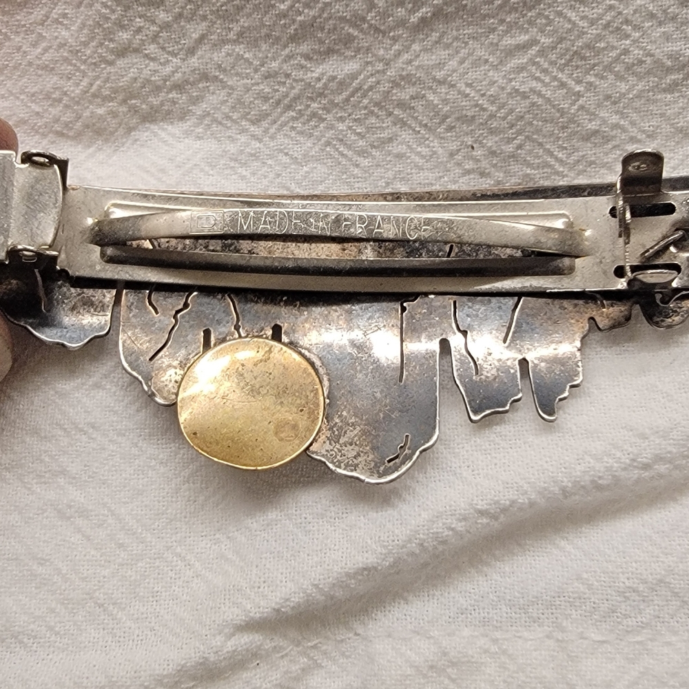 Silver and Copper Native American Design Hair Clip - Picture 4 of 4